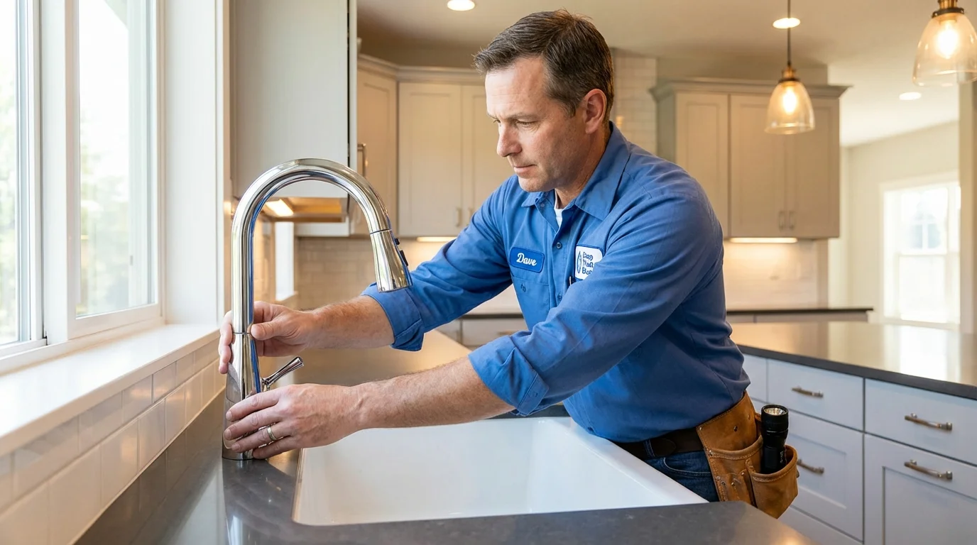 Kitchen faucet installation by Johns Plumbing LLC in Snow Hill